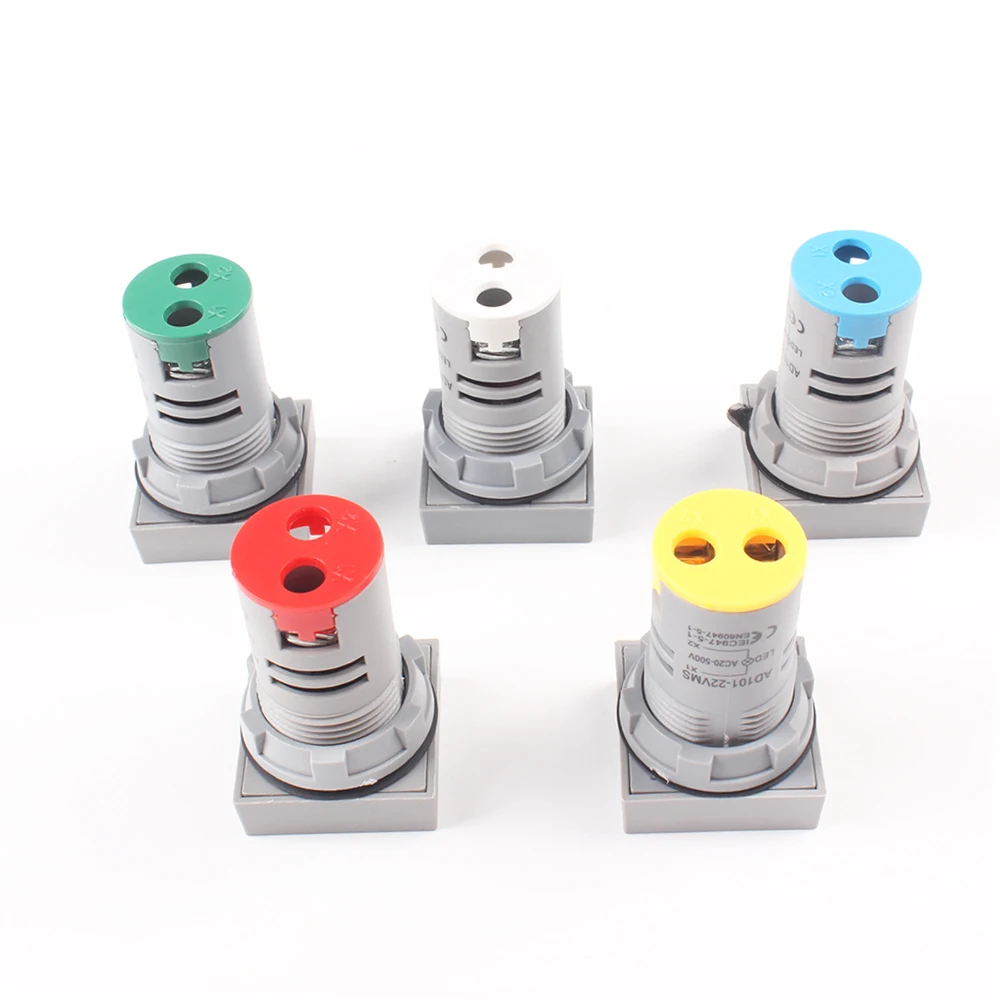 Вольтметр мини-измеритель напряжения с круглым LED дисплеем 22 мм 20-500 В переменного