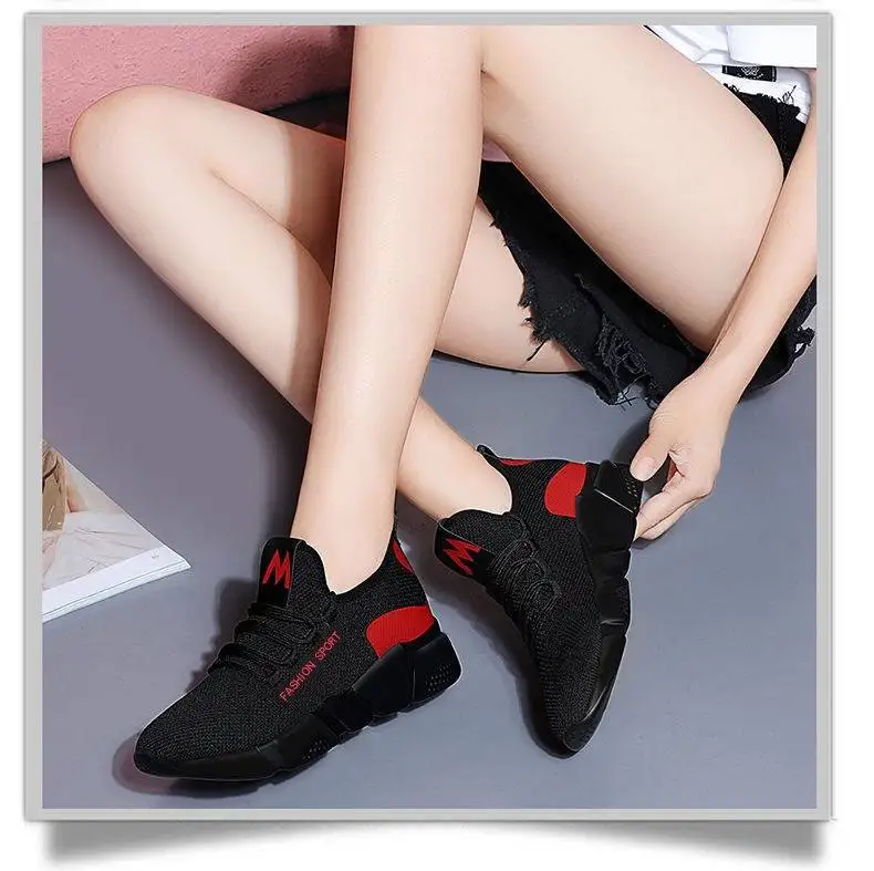 

Breathable Sneakers Cotton Shoes Red and Korean Version of Baidan Running Shoes Students'skid-proof Leisure Shoes Casual Shoes