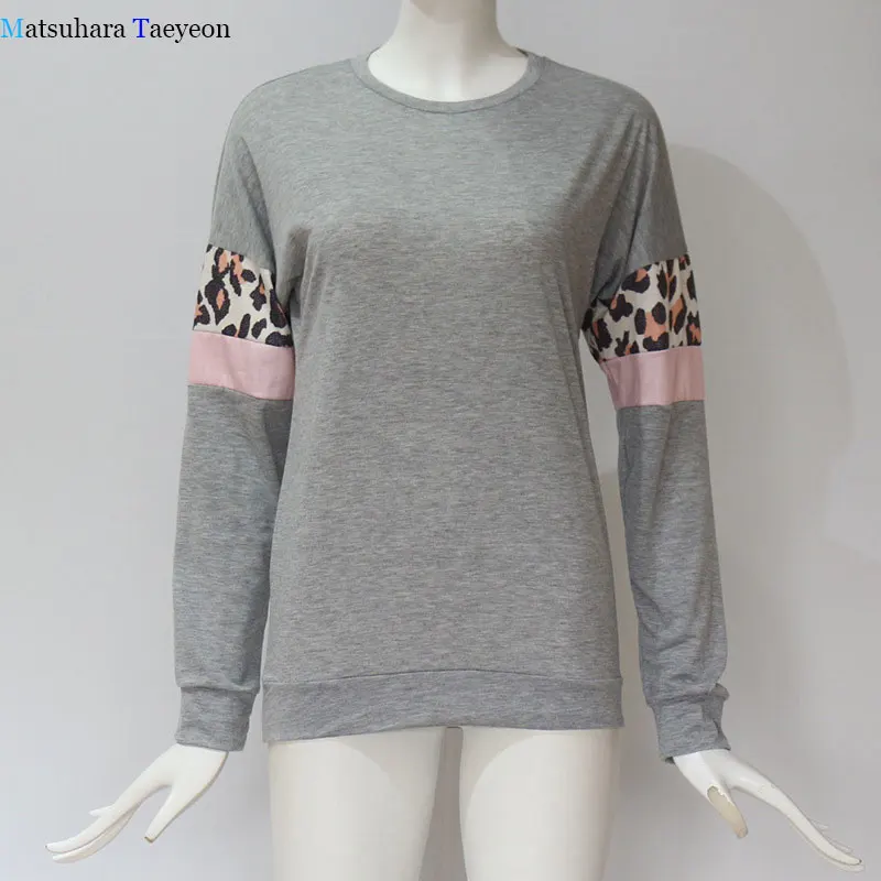 

New Fashion Autumn Woman Tshirts Fashion Casual Women's Splicing Long Sleeve T Shirt Top O-neck T-shirt Solid Shirts for Women