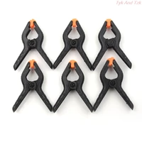 6pcsset micro toggle clamps spring clips plastic nylon diy woodworking spring clamps for photo studio background clamp 6 5cm