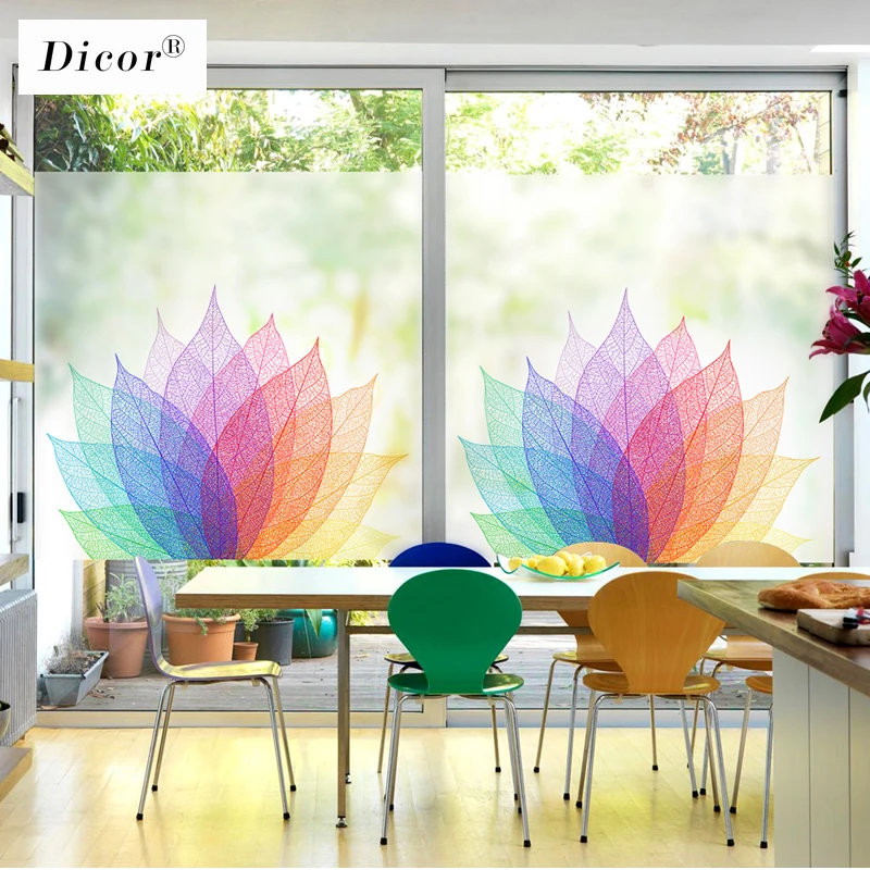 Антистатическая витражная пленка для окна матовая непрозрачная Защитная