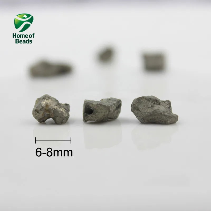 Бусины из натурального камня железа пирита случайные формы размеры 4 6 7 12 мм