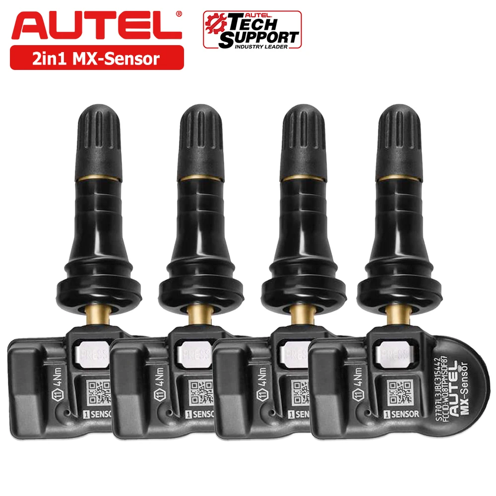 

4PCS Autel MX-Sensor Rubber Dual Frequency 315mhz & 433mhz 2in1 Tire Pressure Sensor Winter Tire TPMS Sensors Tool