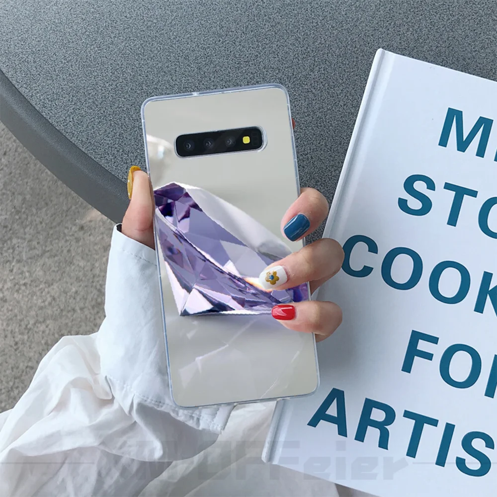 Мягкий резиновый Чехол Reayou из ТПУ с кристаллами и стразами для Samsung S10 Plus S9 S8 S8plus S7