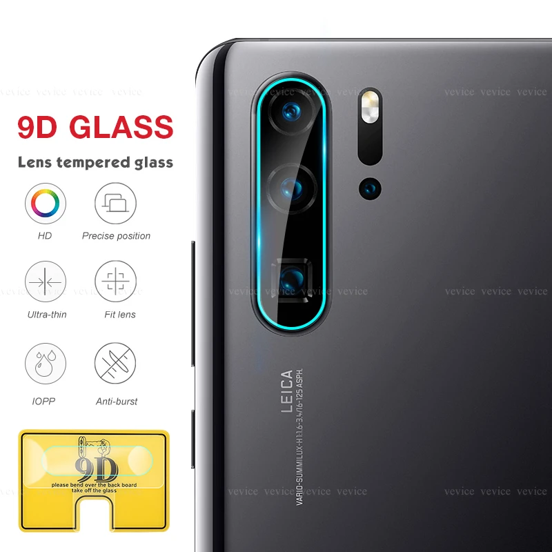 Закаленное стекло 9D для Huawei P30 Pro Honor 9 lite Защитная пленка объектива задней камеры