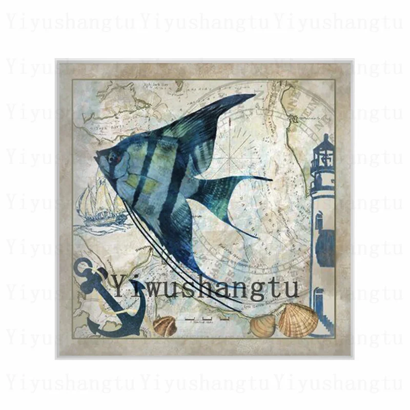 Винтажный Морской животный рисунок черепаха гиппокампа 12 мм/20 мм/25 мм/30 мм