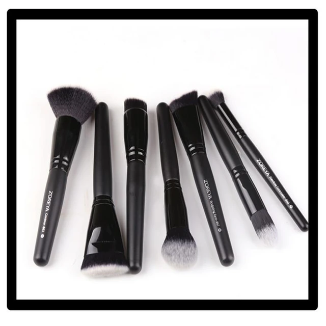 ZOREYA 15 Types Black Makeup Brushes Eye Face Cosmetic Foundation Powder Blush Eyeshadow Kabuki Blending Make up Brush Beauty To 3