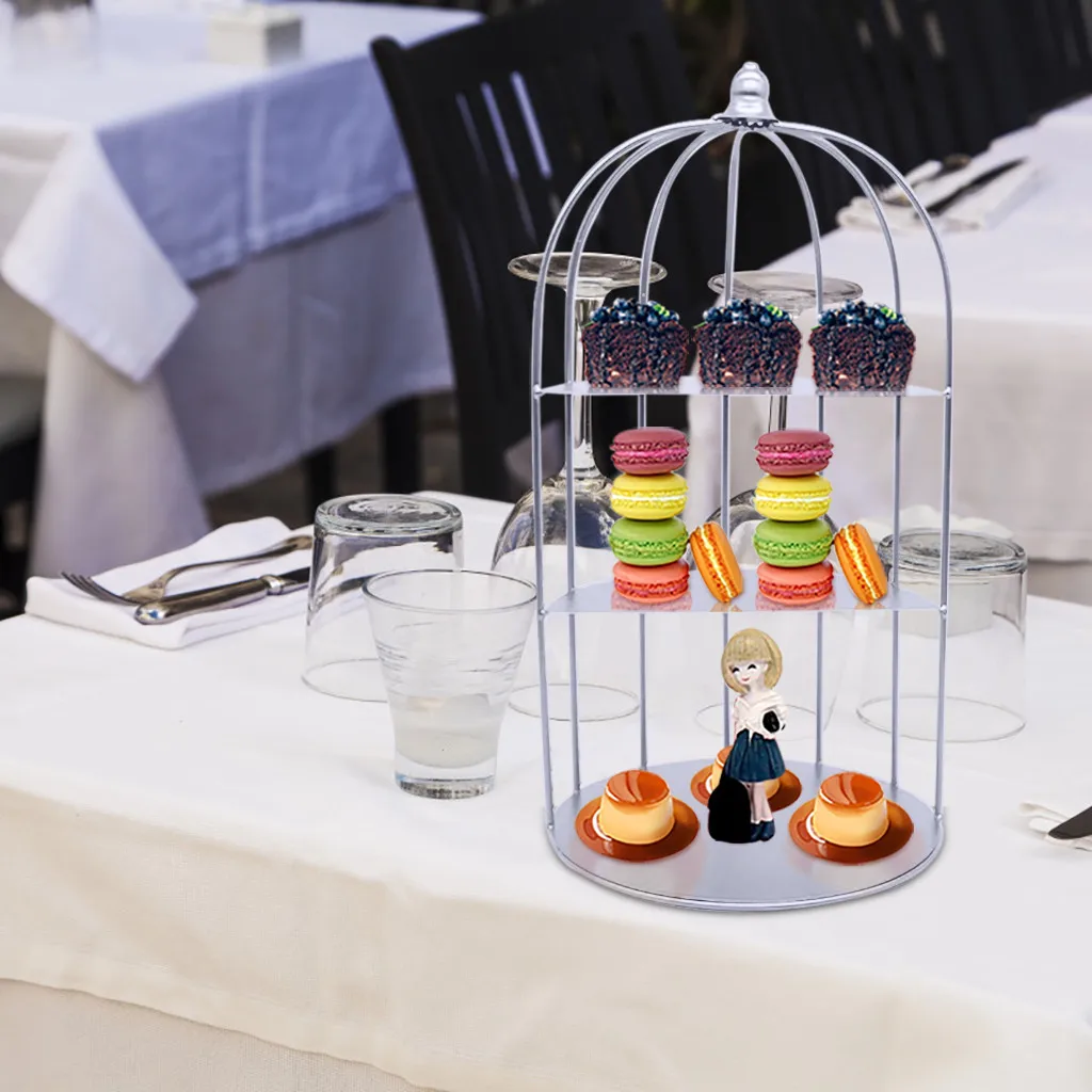 3 ярусная подставка для торта кекс искусственная послеобеденного чая витрина