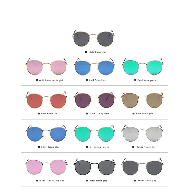 2020 круглые солнцезащитные очки в стиле ретро женские брендовые дизайнерские для