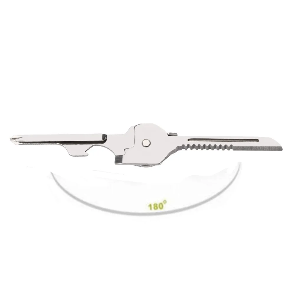 Универсальный ключ из нержавеющей стали 6 в 1 Мультитул отвертка нож лезвие