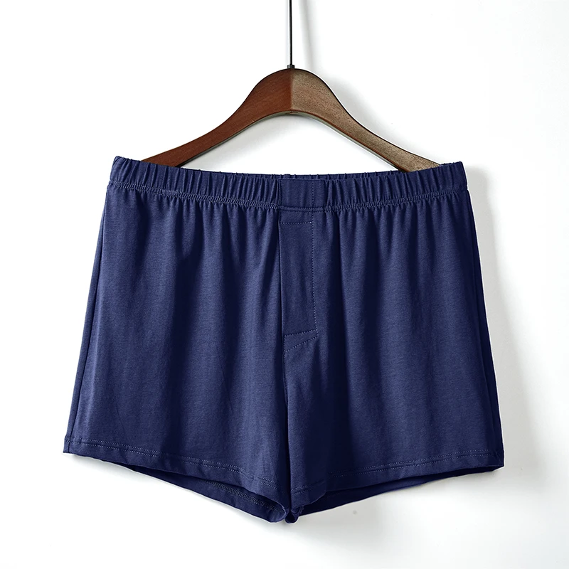 Мужские трусы для сна из чистого хлопка повседневная домашняя одежда свободные