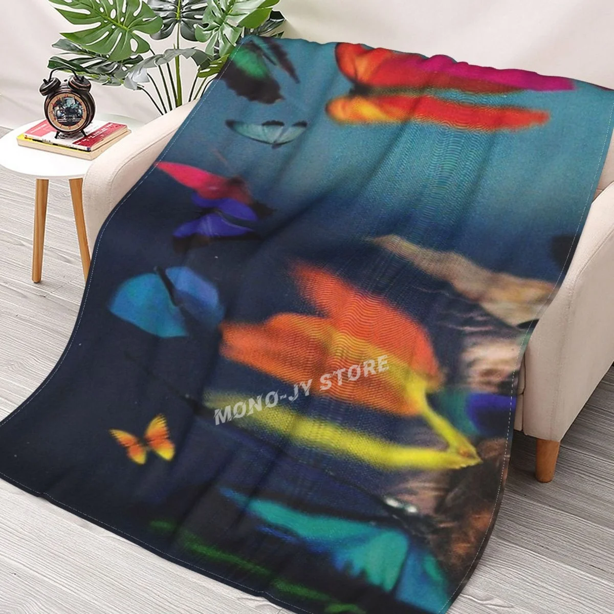 

Vintage Butterflies Throw Blanket Sherpa Blanket Bedding soft Blankets