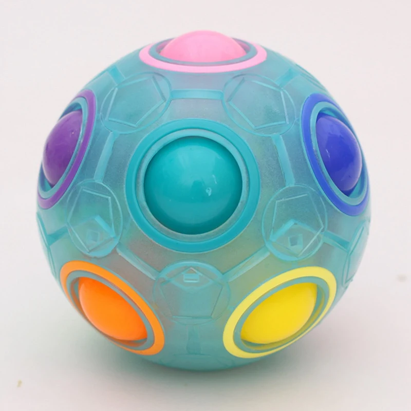 

Creative Magic Rainbow Ball Cube Speed Puzzle Ball Kids Educational Learning Funny Gifts Toys For Children Adult Stress Reliever