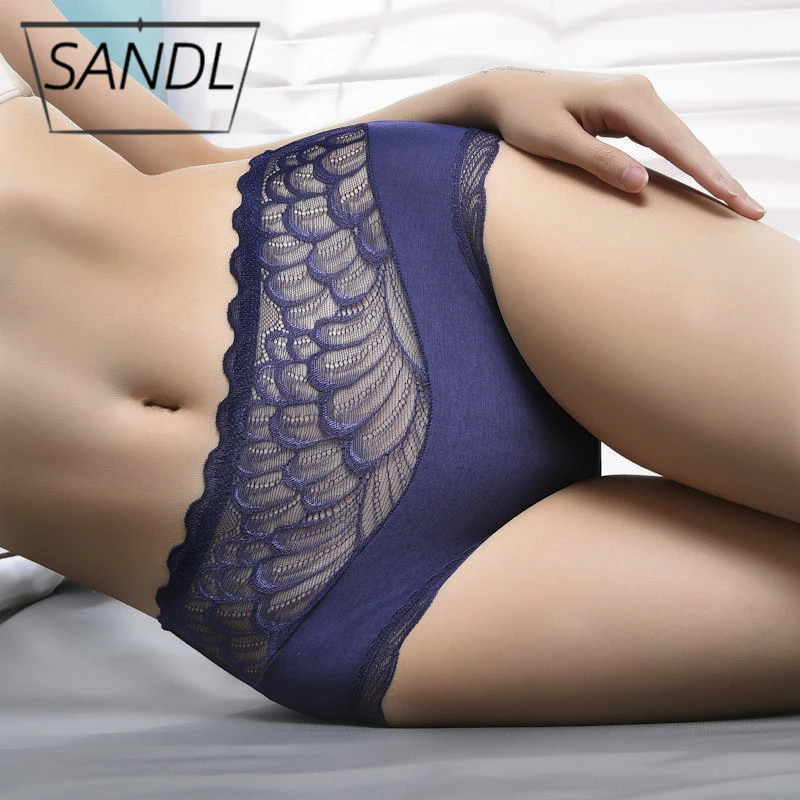 

Трусы женские кружевные хлопковые, полупрозрачные, эластичные