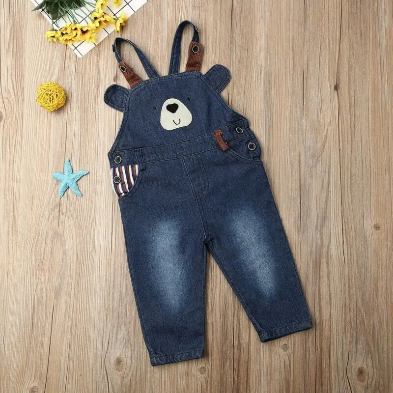 Ползунки 2019 г. Одежда с медведем для маленьких мальчиков и девочек Комбинезон Romepr