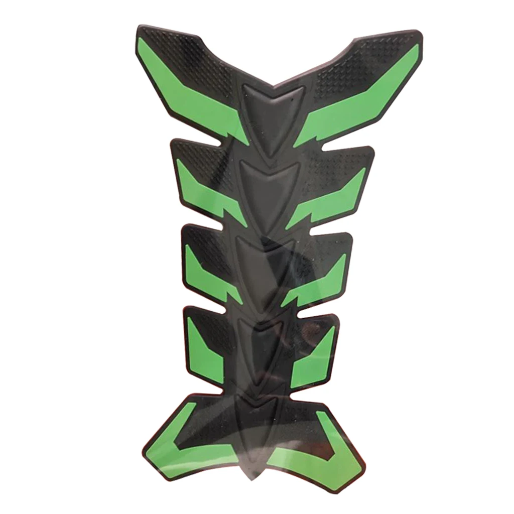 

Universal 3D Rubber Motorcycle Gas Fuel Tank Pad Protector Sticker Decals Green