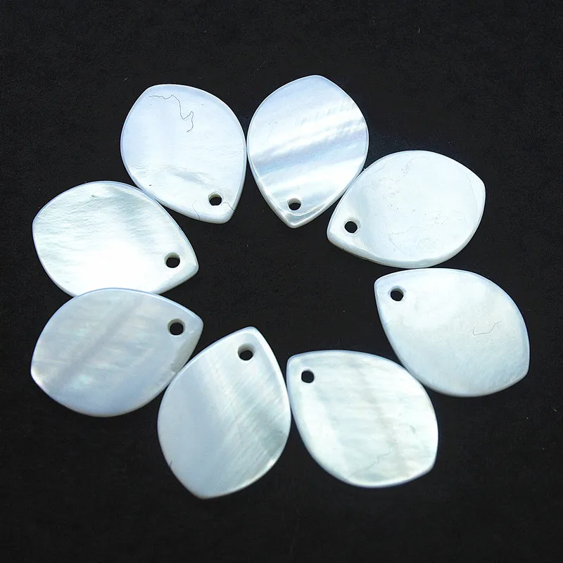 

30pcs nature freshwater shell beads pendants mother of pearl for women short bracelets making findings 15x20mm free shippings