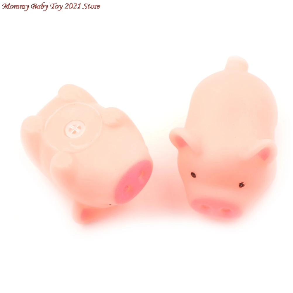 

2Pcs Funny Cartoon Squishy Pink Pig DIY Decor Accessories Fun Joke Toy Gift Antistress Toys TPR Squeeze Straps