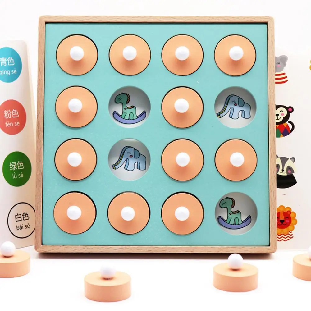 

Memory Match Chess Game 3D Wooden Early Educational Family Party Interaction Game Toy For Children Kid