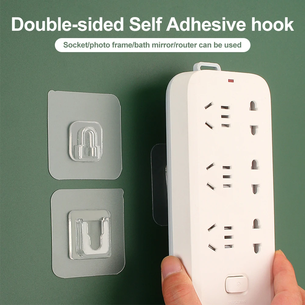 

1 шт., прозрачные самоклеящиеся настенные крючки-Вешалки для дверей