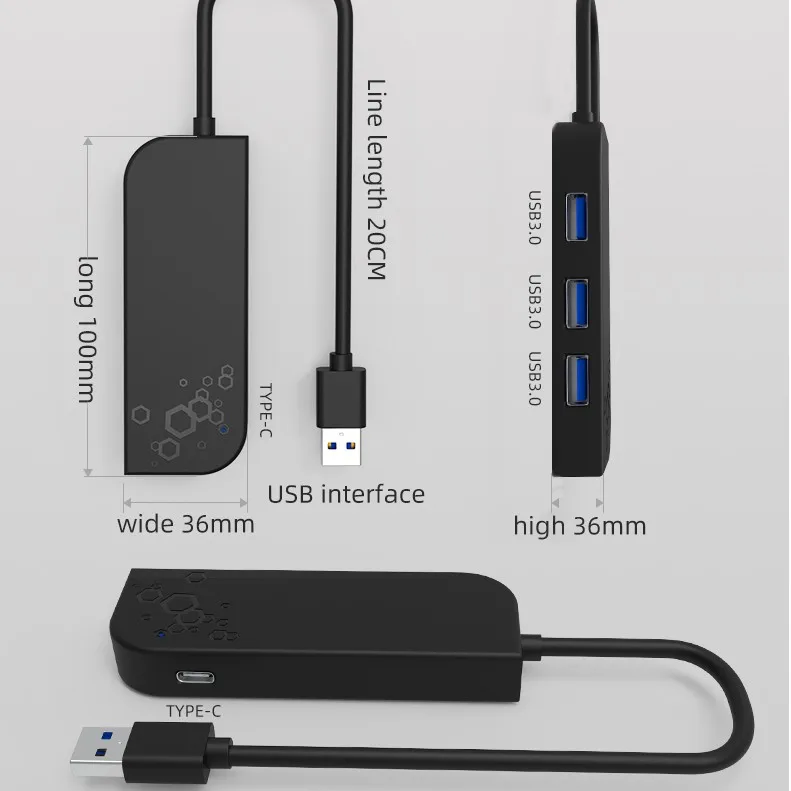 

USB HUB 3.0 HUB 5 in 1 Multi USB Splitter Adapter With PD Charging Multi USB Hub Super Speed Micro Hab for Computer Accessories