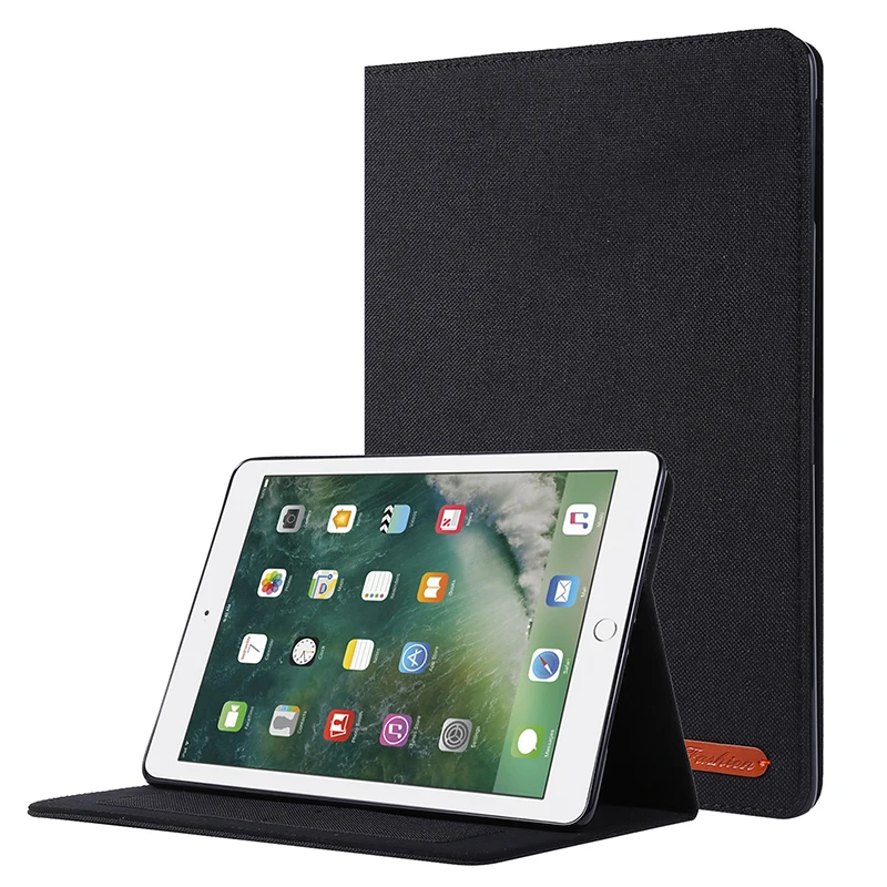 

Тканевый кожаный чехол с отделением для карт для iPad Air 2, складной чехол-книжка из ТПУ для планшета iPad 9,7 2017 2018 Pro 9,7 + стилус