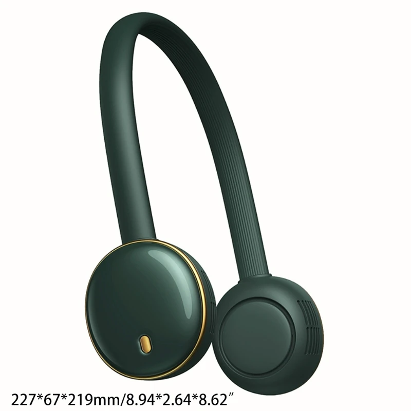 

Hands-Free Portable Neck Fan 1600Mah Rechargeable Personal Sports USB Fan 360 Rotation 3 Wind Speed Fan Wearable Fan