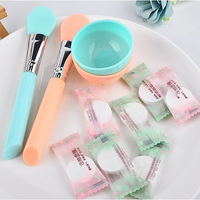 10 шт маска для лица Бумага миска смешивания силиконовая наборы кистей Уход за