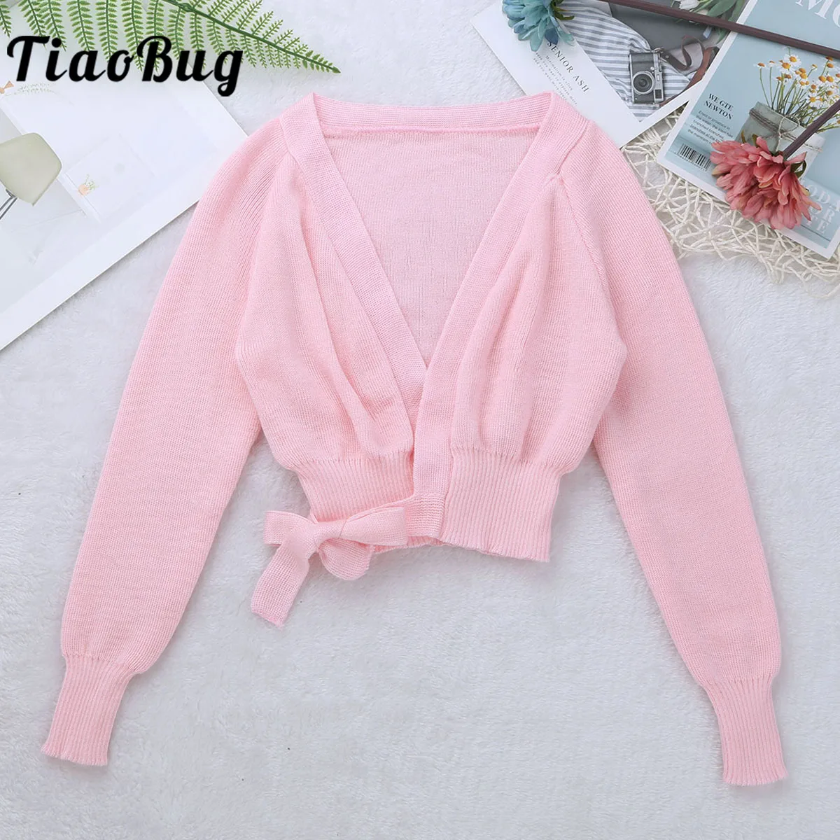 Женский гимнастический трико с длинным рукавом теплый свитер для танцев - купить