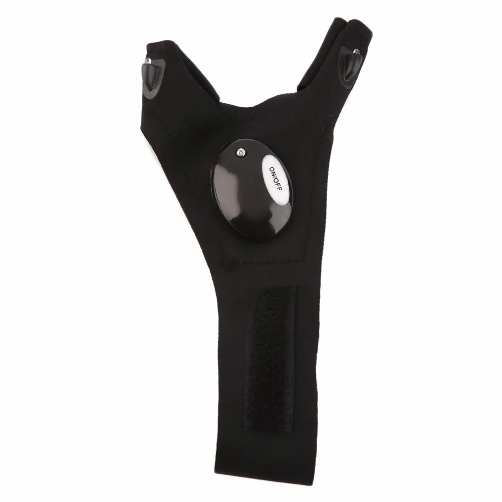 Светодиодная перчатка без пальцев светящаяся уличная рыбалка волшебный ремешок