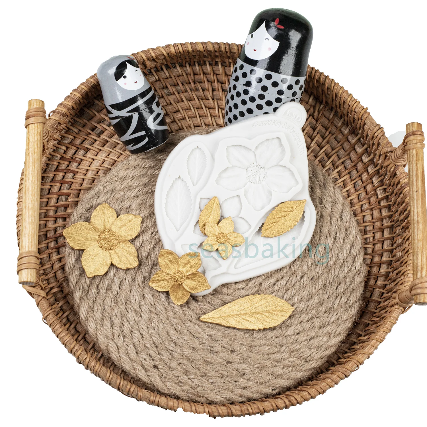 Мультяшные цветы и листья силиконовое мыло для помадки 3D желе конфеты шоколад