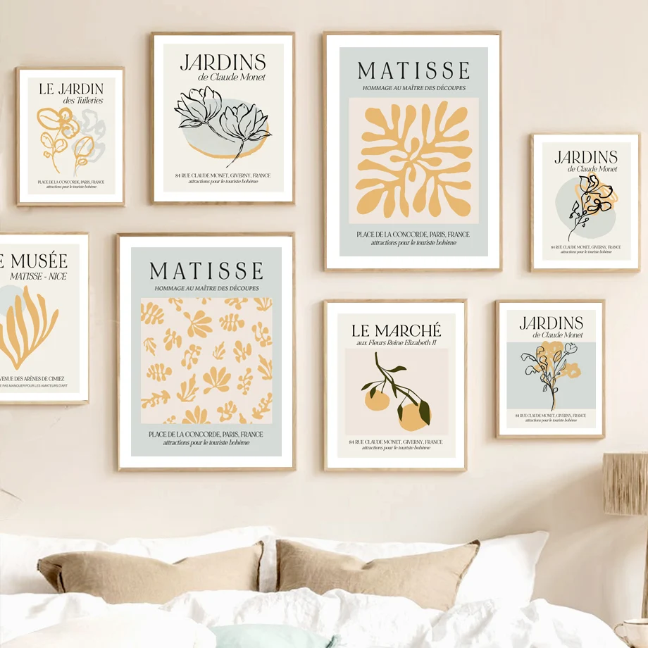 

Matisse Flower Market Cutout Abstract Wall Pop Art Canvas Painting Nordic Posters And Prints Wall Pictures For Living Room Decor