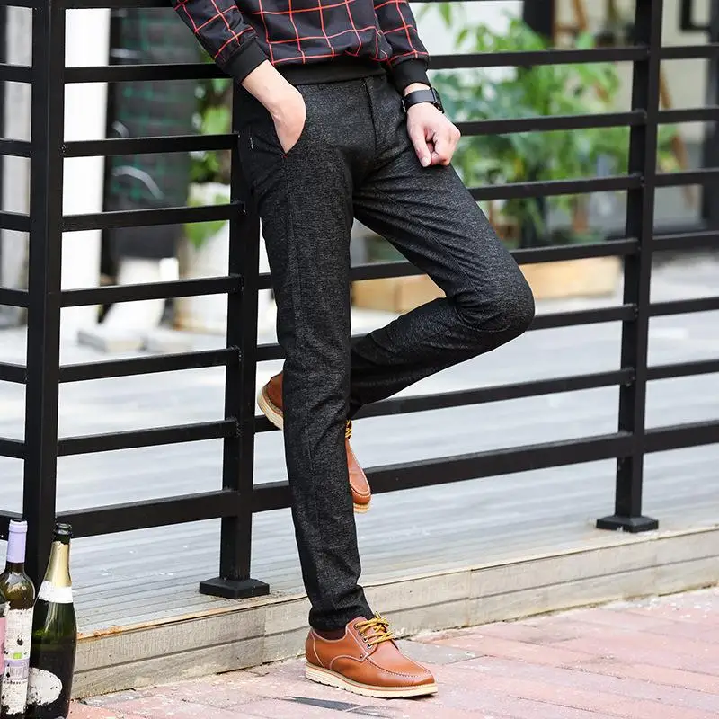 

Мужские модные прямые джинсовые брюки, тонкие повседневные джинсовые брюки, обтягивающие брюки