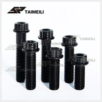 taimeili 1pcs titanium alloy screw plum head flange screw blackm6x20 40m8x20 40mmp 1 25m10x25 55mm motorcycle screw