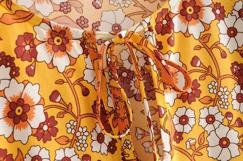 Новинка Женская милая Повседневная плиссированная блузка с цветочным принтом