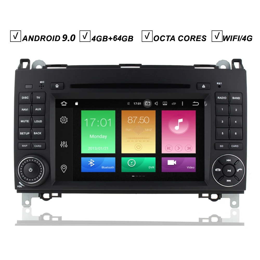 Автомобильный DVD плеер 7 дюймов IPS Android 10 0 GPS для Mercedes Benz B200 W169 Sprinter W245 W639 Vito Auto СБ Navi