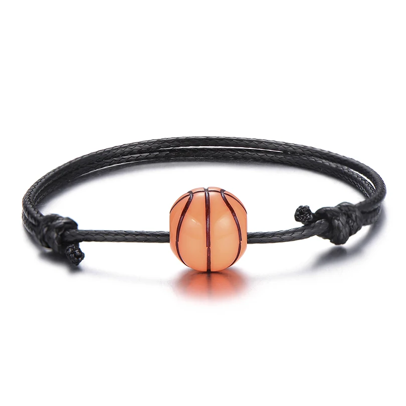 IYOE винтажные черные браслеты из пукожаной веревки для женщин и мужчин Бейсбол