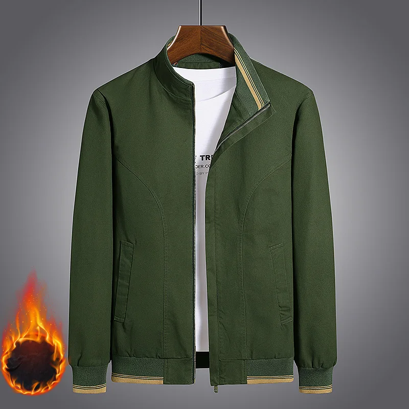 

Fleece Thick Warm Jacket Mens 2021 Autumn Winter Mens Warm Bomber Jackets Casual Coats Tops Male Outerwear M-5XL