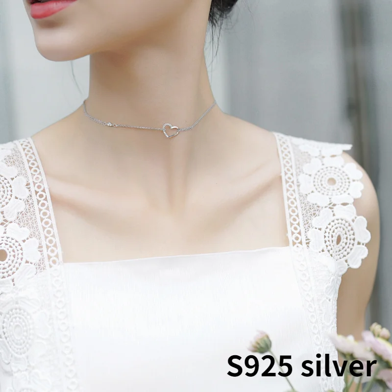 

2021 New Allergy Free S Material The Shape of Love Heart Necklace Mean Love Forever for Women Making Fashion Jewelry Wholesale