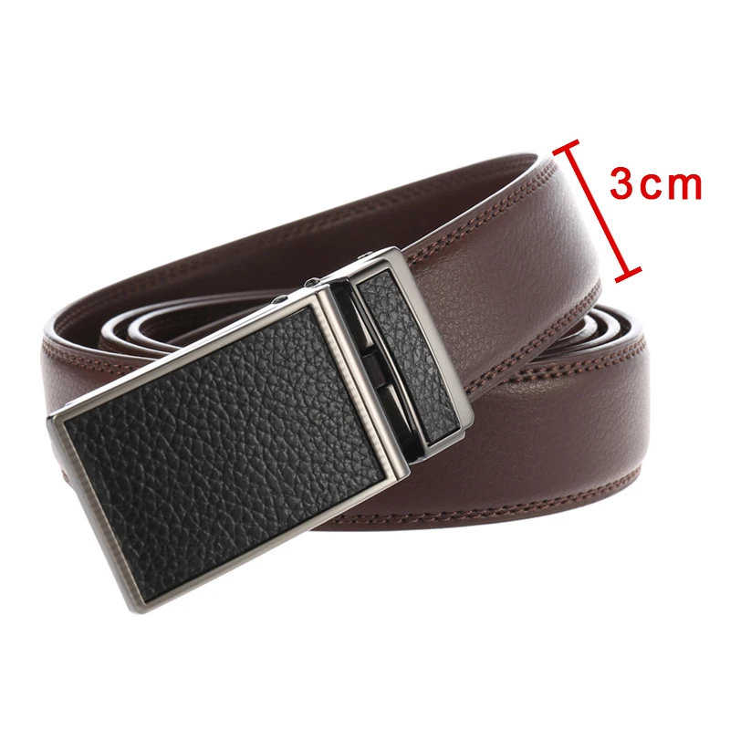 MEDYLA New Automatic buckle men belts fashion business belt Famous brand luxury belts for men leather 3.0cm