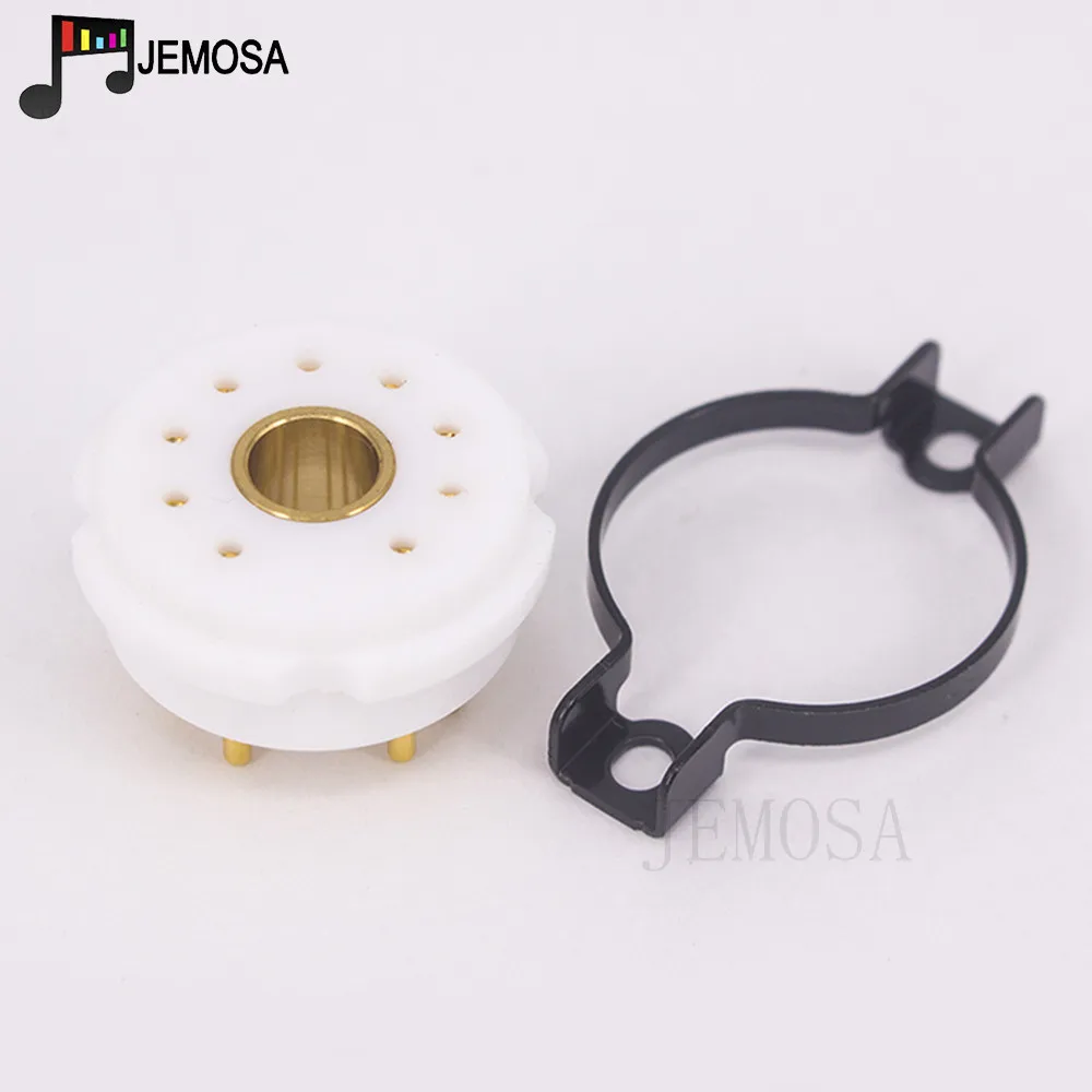 EIZZ High end Magnoval PTFE 9PIN Tube Socket Valve Base For WE34 WE429 8233 6S45P WE418A Vacuum Tube Audio Vintage Amplifier valve amplifier