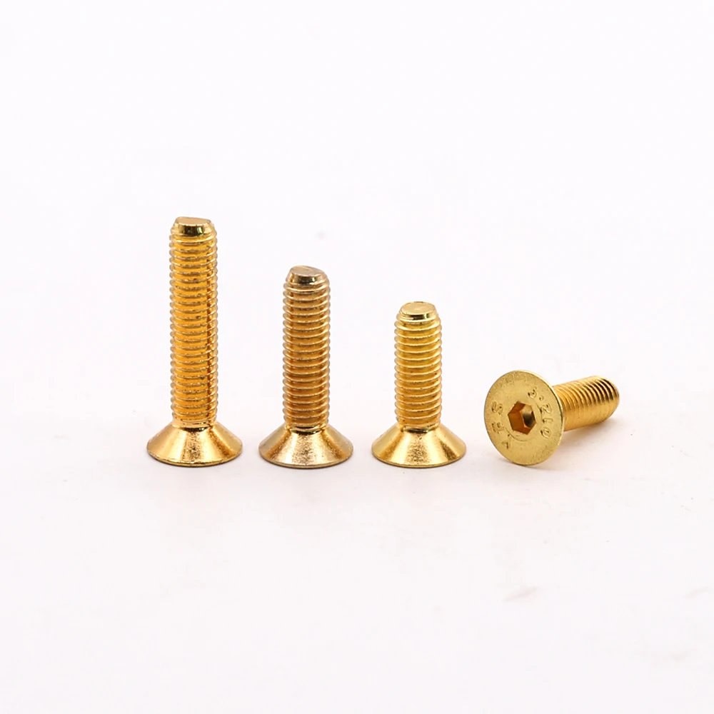 Шестигранный винт с потайной головкой и титановым покрытием класса 12 9 диаметр