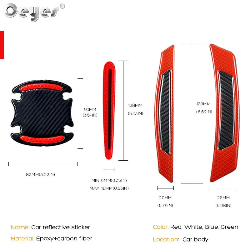 Аксессуары автомобиля наклейки Ceyes светоотражающие клейкие полоски знак