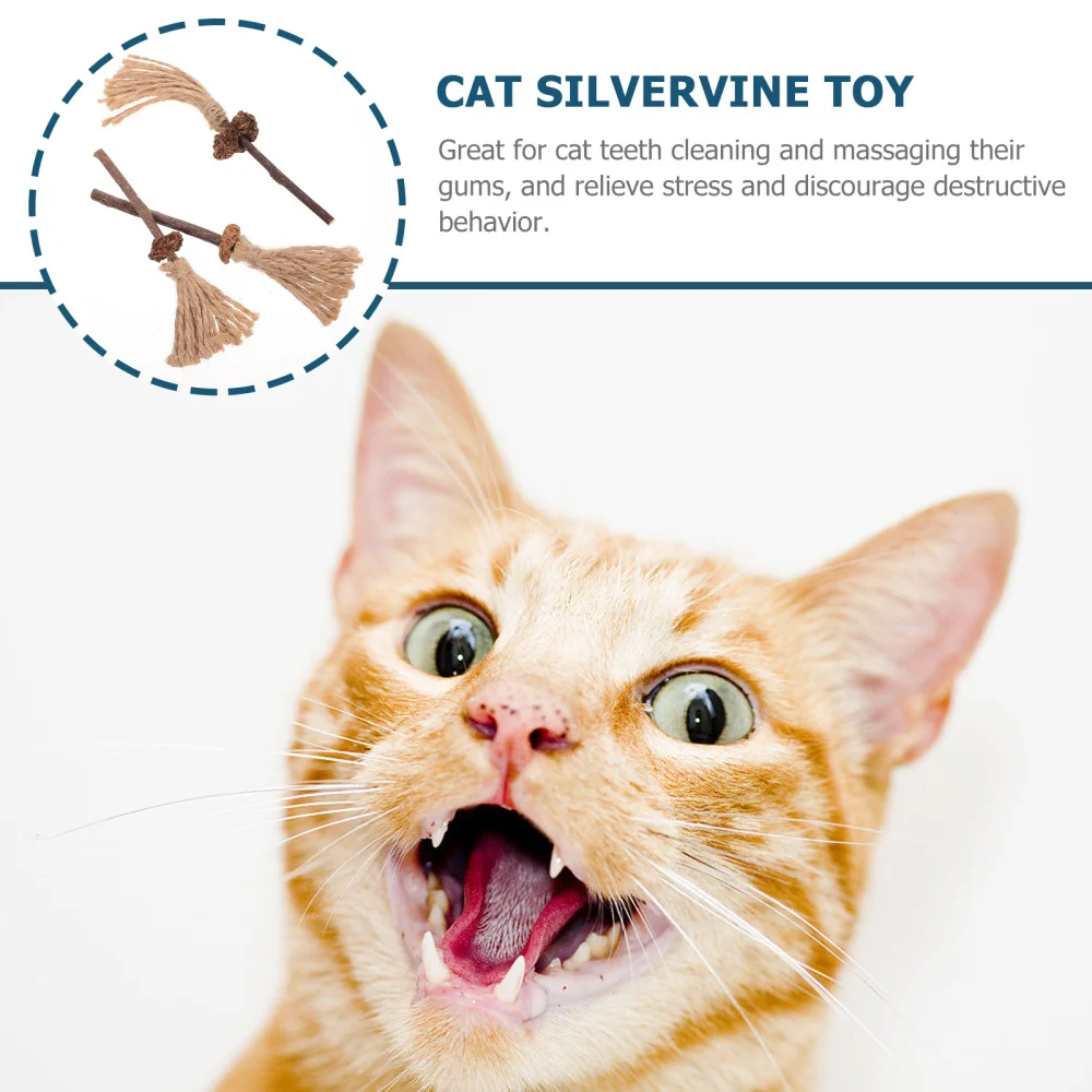 

3Pcs Kitten Cat Chew Silvervine Stick Treats for Teeth Cleaning and Grinding