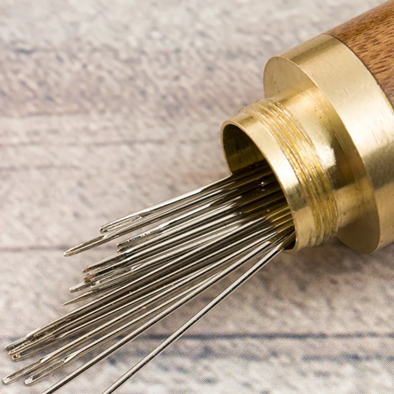 

30 Household Needle-free Stainless Steel Hand-stitched Sewing Needles, Wooden Tube Box Set, Cross Stitch Knitted Ornament Set