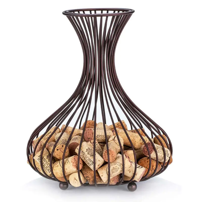 Retro Wine Bottle Cork Holder Storage Container Decanter Metal Basket WIne Stopper | Мобильные телефоны и аксессуары