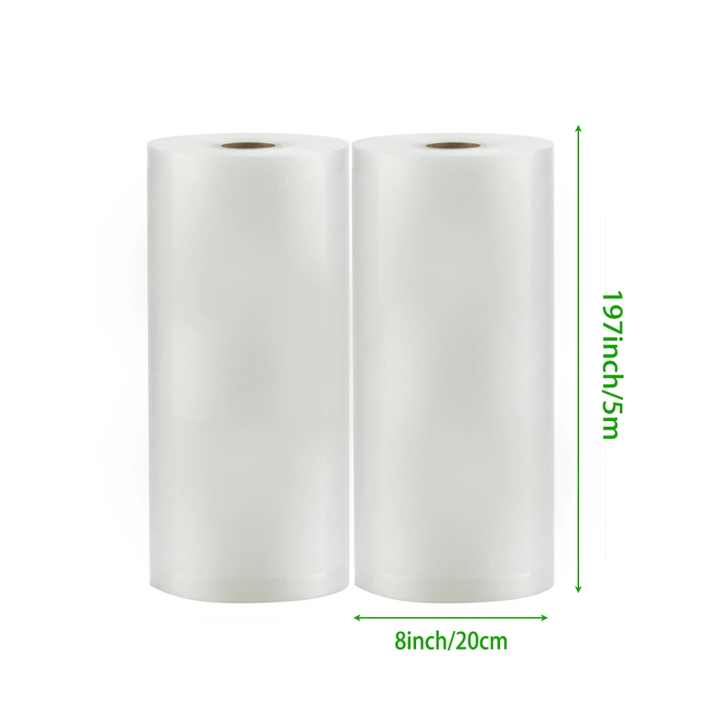 2 рулона 8 &quotx 50&quot вакуумной упаковочной сумкой Еда переменного тока хранения для