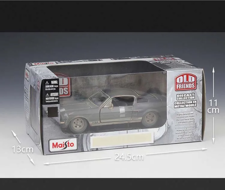 Maisto 1:24 1967 Mustang GT старая версия литая металлическая модель автомобиля для детей подарок коллекция игрушек