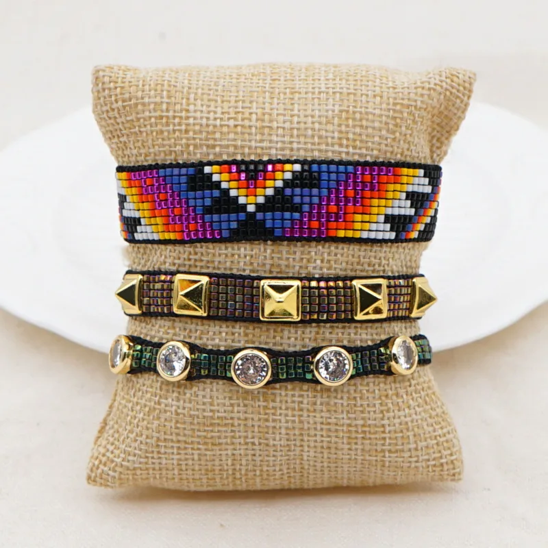 

XUXI Миюки рисовые бусины, глаза, любовь, ручная работа, Женский легкий роскошный модный инкрустированный циркониевый бриллиант SS066