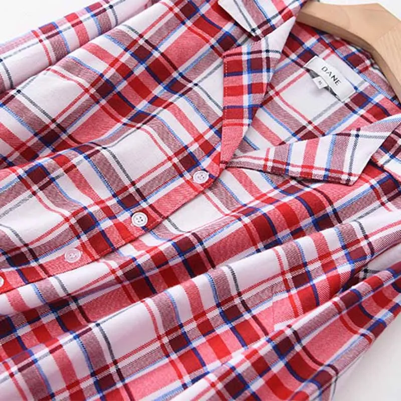 Женский пижамный комплект удобная хлопковая простая стильная красная женская